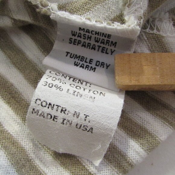 Cut Loose Cotton/Linen Tan/White Striped Tank Maxi - Picture 4 of 16